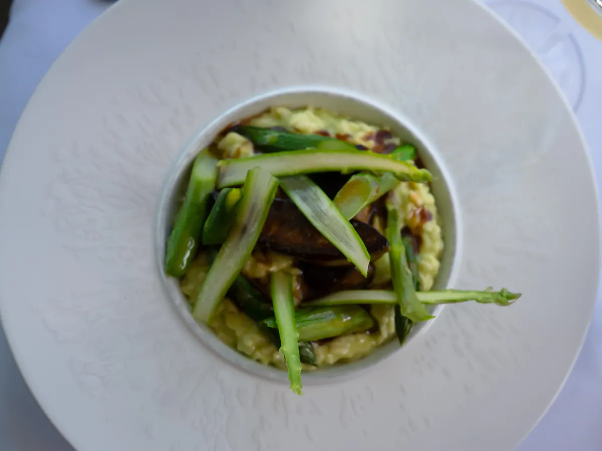 Risotto aux légumes verts — L'Amandier de Mougins